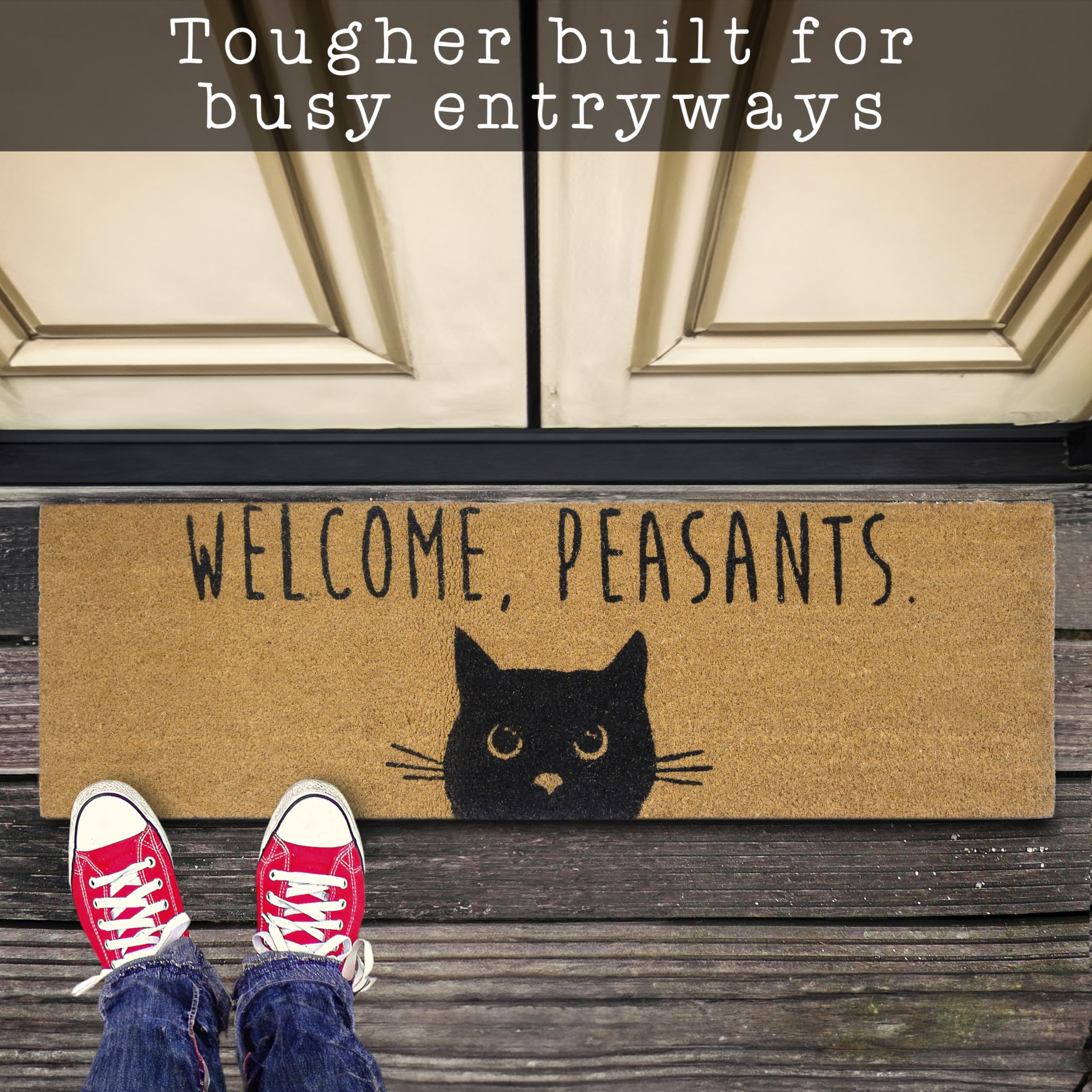 MAINEVENT long front door mat suitable for wide entryways and busy households.