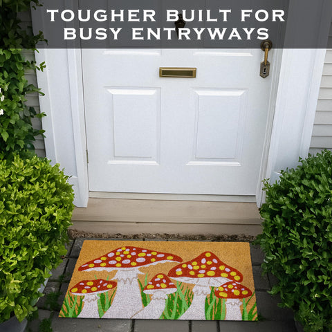 MAINEVENT Mushroom Doormat porch with non-slip backing; stays in place.