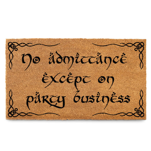 MAINEVENT No Admittance door mat design welcomes guests and traps dirt at the doorstep.