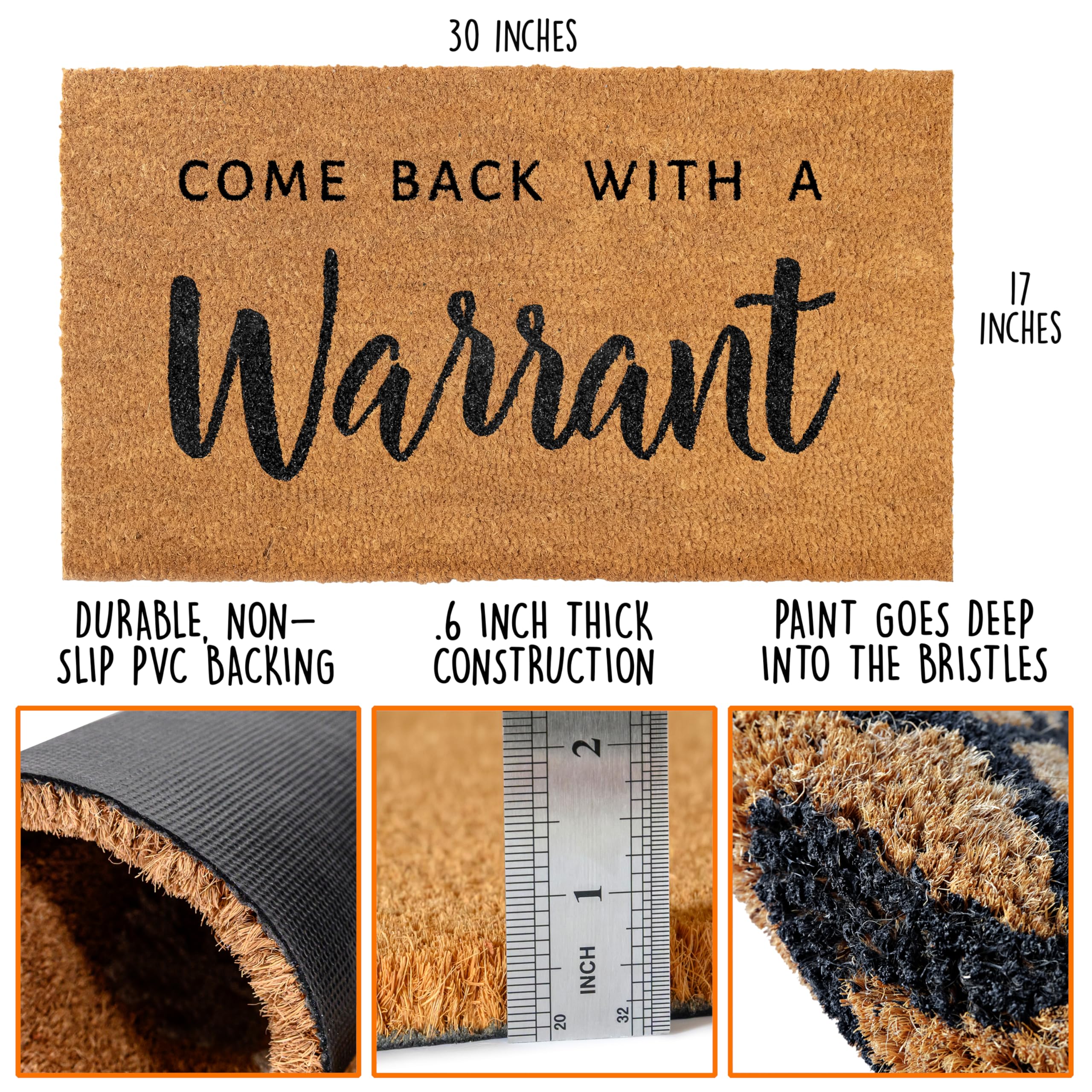 MAINEVENT non-slip PVC backing keeps the mat in place at entry