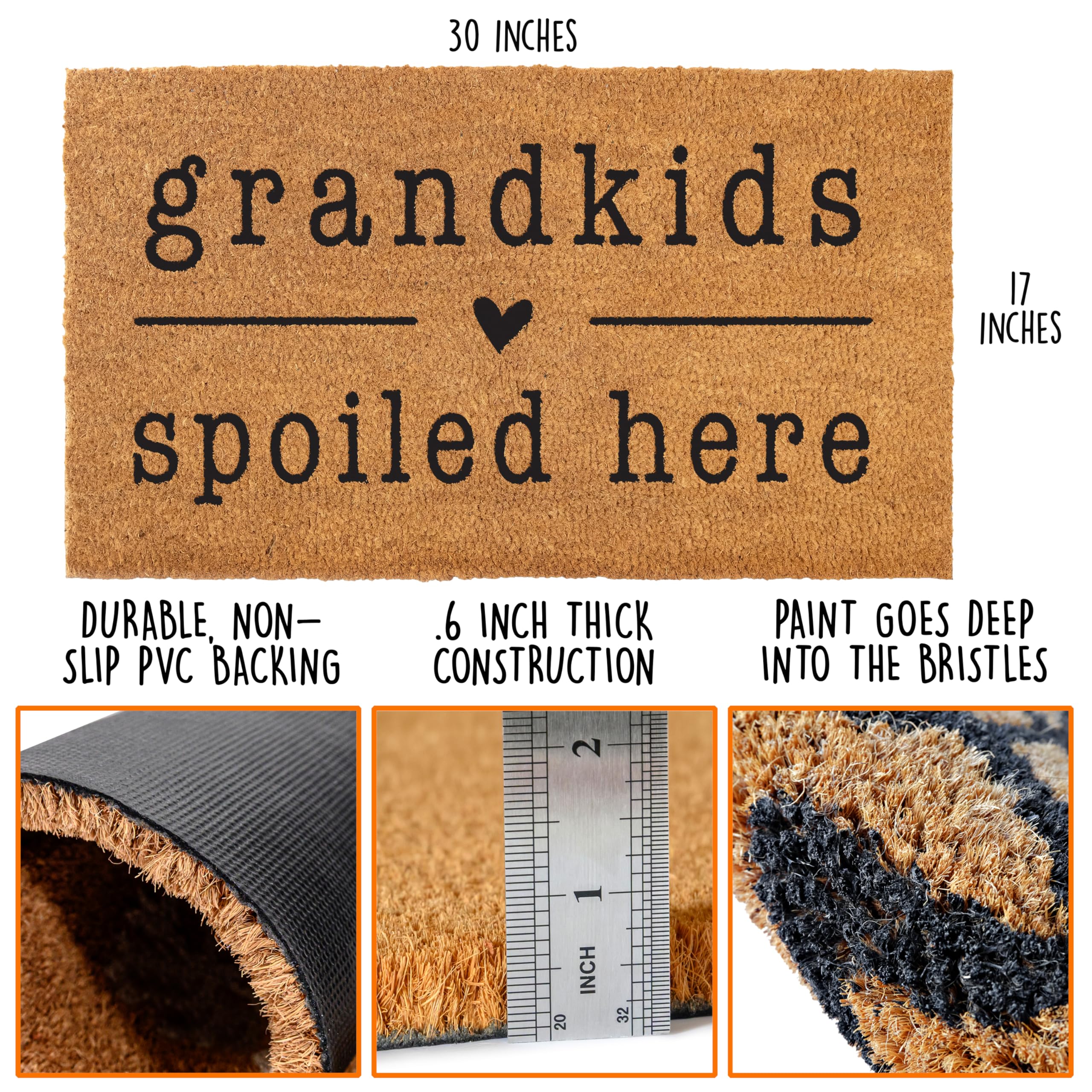 MAINEVENT Non-slip PVC backing keeps the mat in place on busy doorways.