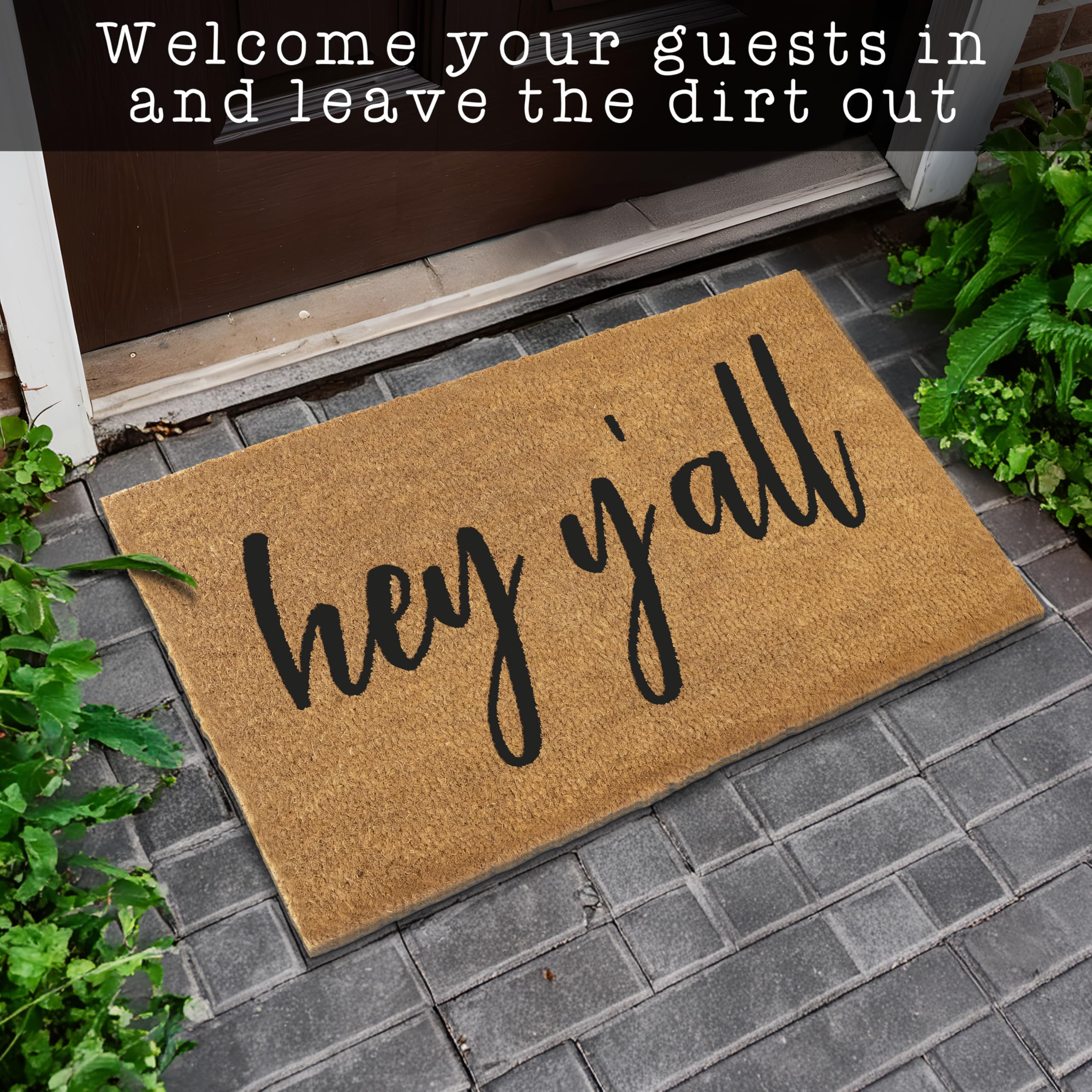 MAINEVENT outdoor-entry-mat-coir suitable for covered patios and porches.