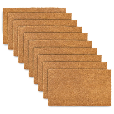 MAINEVENT plain coir doormat 30x17 front view, ideal for DIY customization.