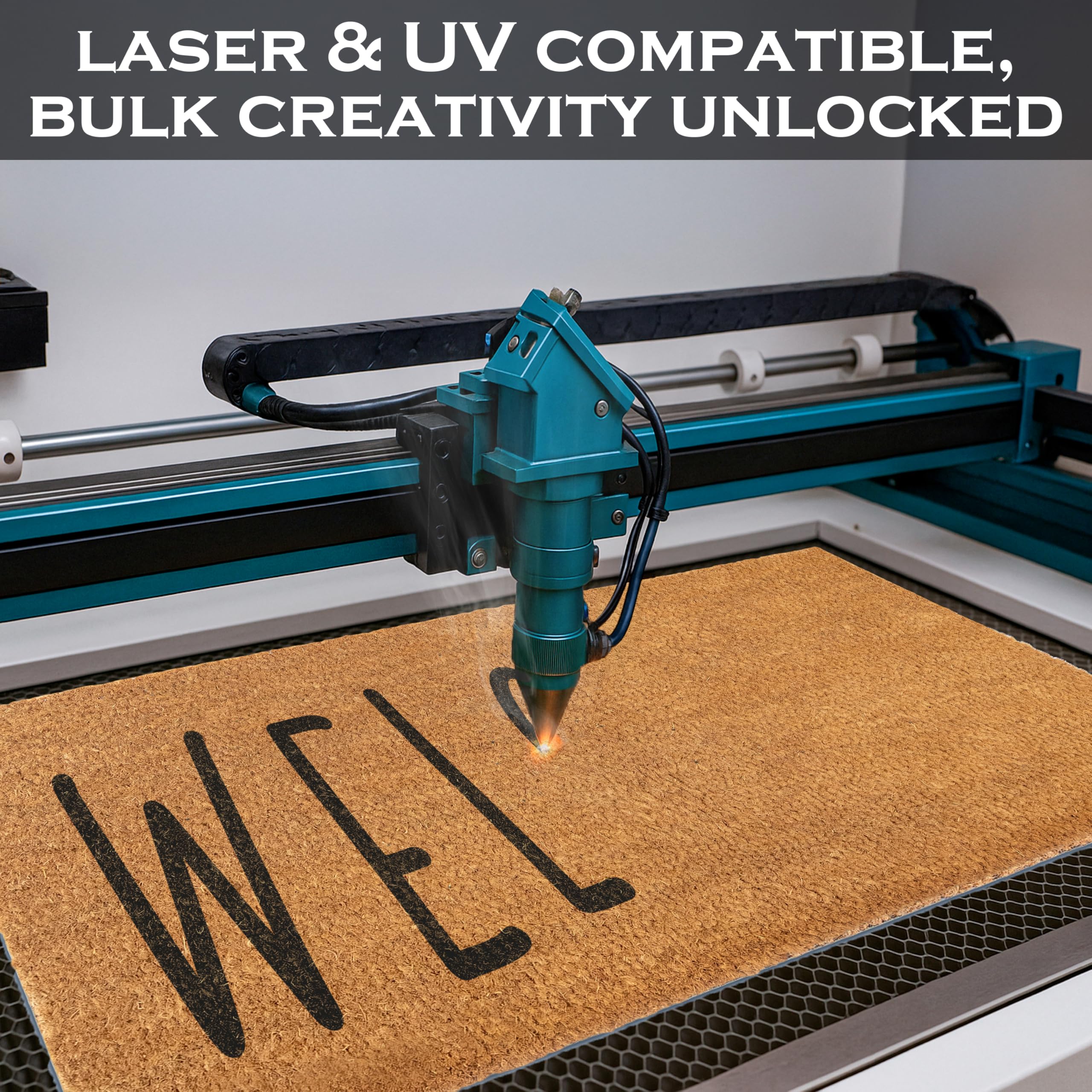 MAINEVENT plain coir doormat crafting-ready surface suitable for sublimation and paint.