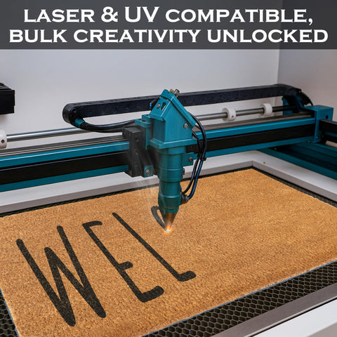 MAINEVENT plain coir doormat crafting-ready surface suitable for sublimation and paint.