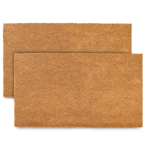 MAINEVENT Plain Coir Doormat texture close-up highlights durable natural fibers for outdoor entry