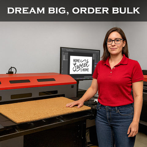 MAINEVENT plain coir doormat USA-design highlights quality materials.