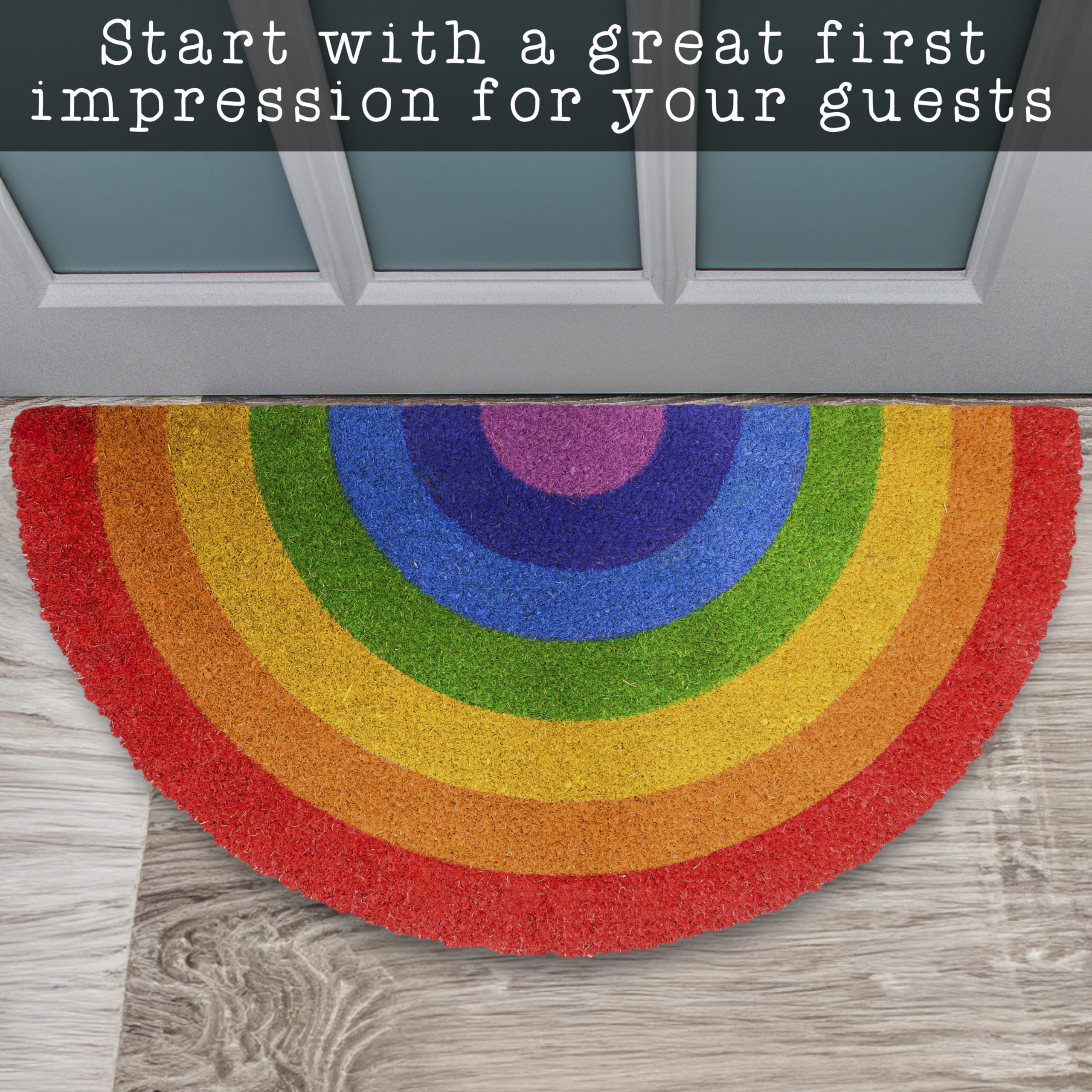 MAINEVENT Rainbow Doormat housewarming gift; practical and decorative for new homes