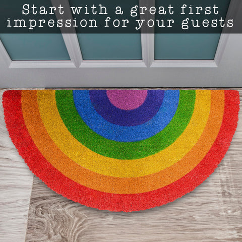 MAINEVENT Rainbow Doormat housewarming gift; practical and decorative for new homes