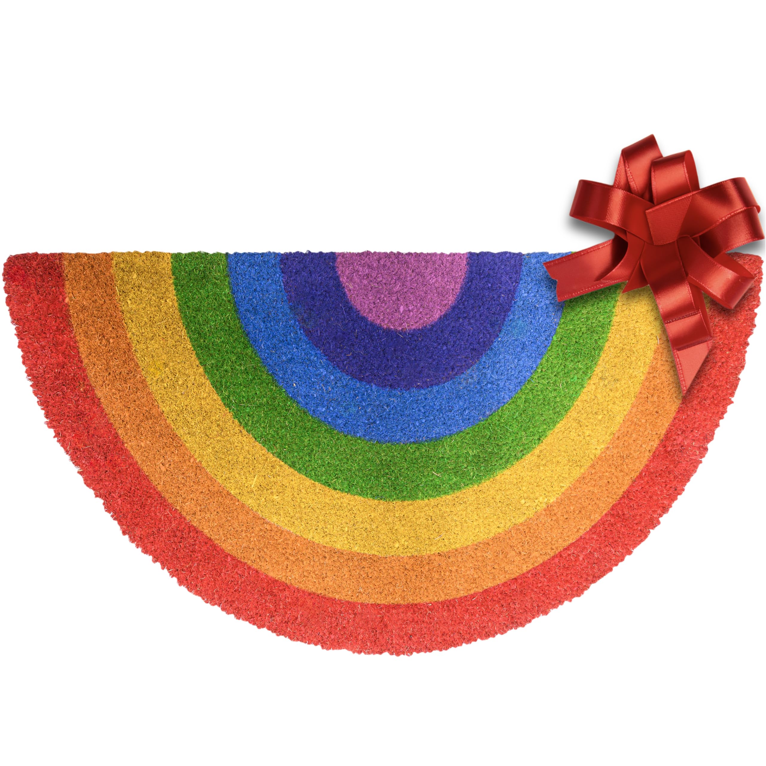MAINEVENT Rainbow Doormat USA design; proudly crafted with safe materials for homes