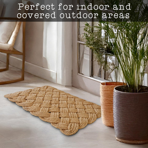 MAINEVENT rope doormat 30x17 inch frames a spacious welcome.