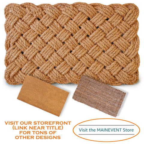 MAINEVENT braided-texture doormat adds coastal style to your entry.