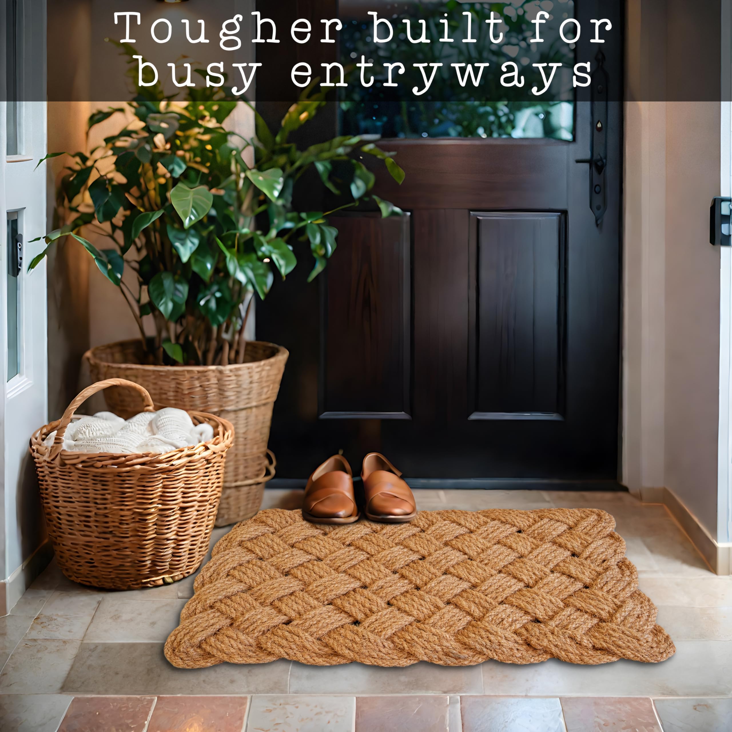 MAINEVENT easy-care doormat cleans easily and dries quickly.