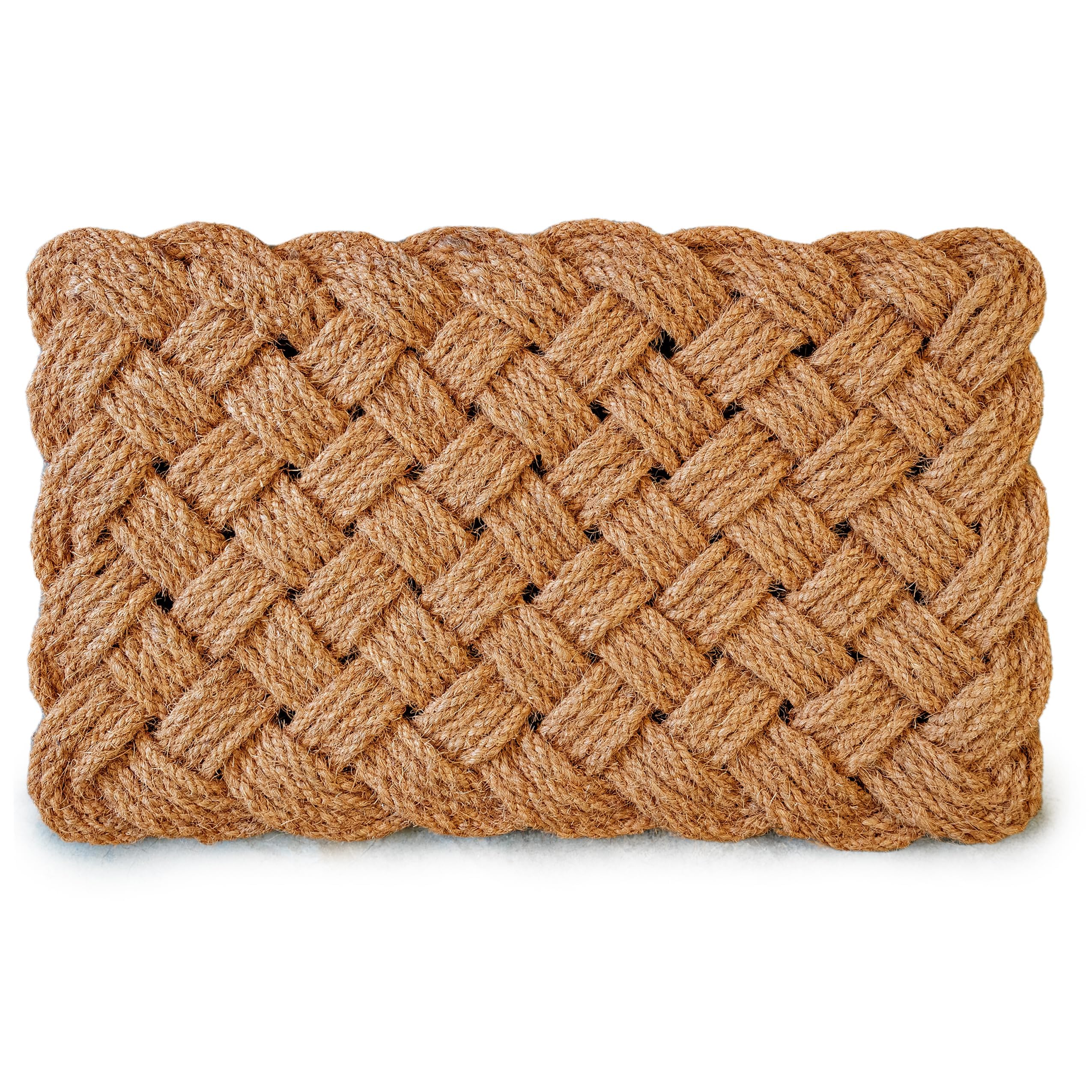 MAINEVENT rope doormat front door offers durable natural fiber for indoor use.