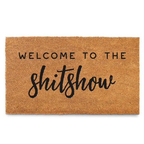 MAINEVENT Shitshow doormat at front door boosts curb appeal and durability
