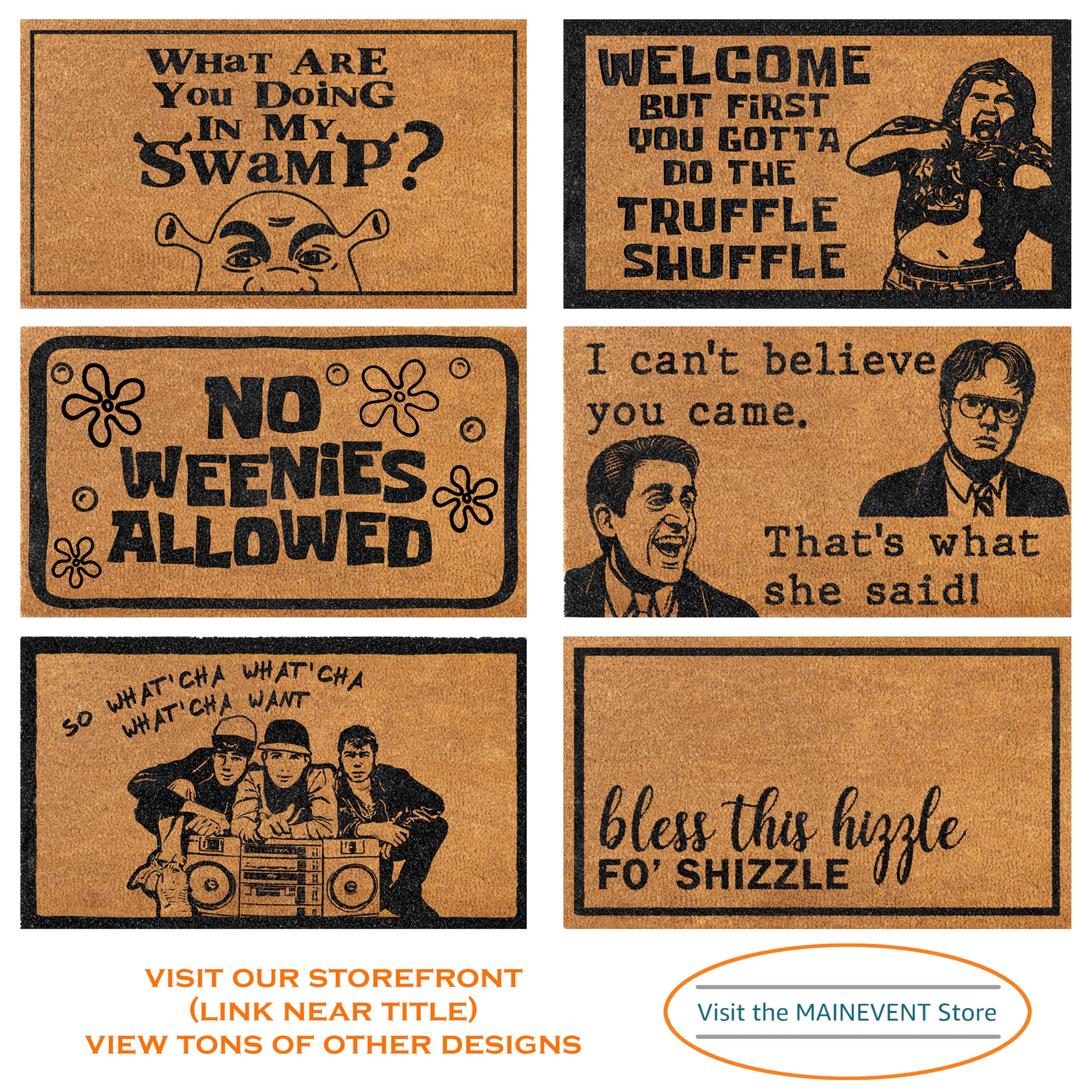 MAINEVENT Six-tenths inch fiber doormat ready for frequent foot traffic.