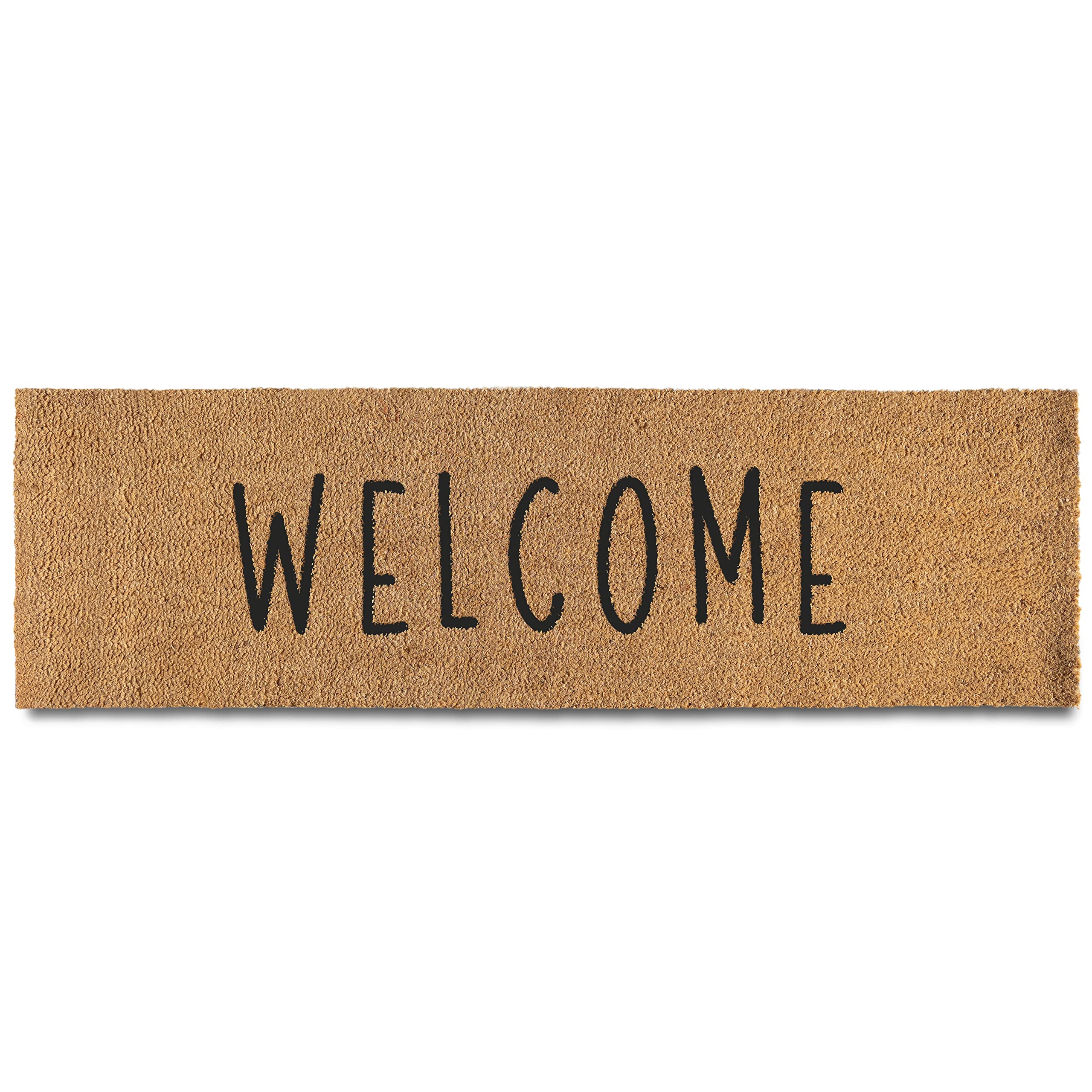 MAINEVENT Welcome Long Door Mat 50x15 inch, a large outdoor welcome mat for year-round front porch use.
