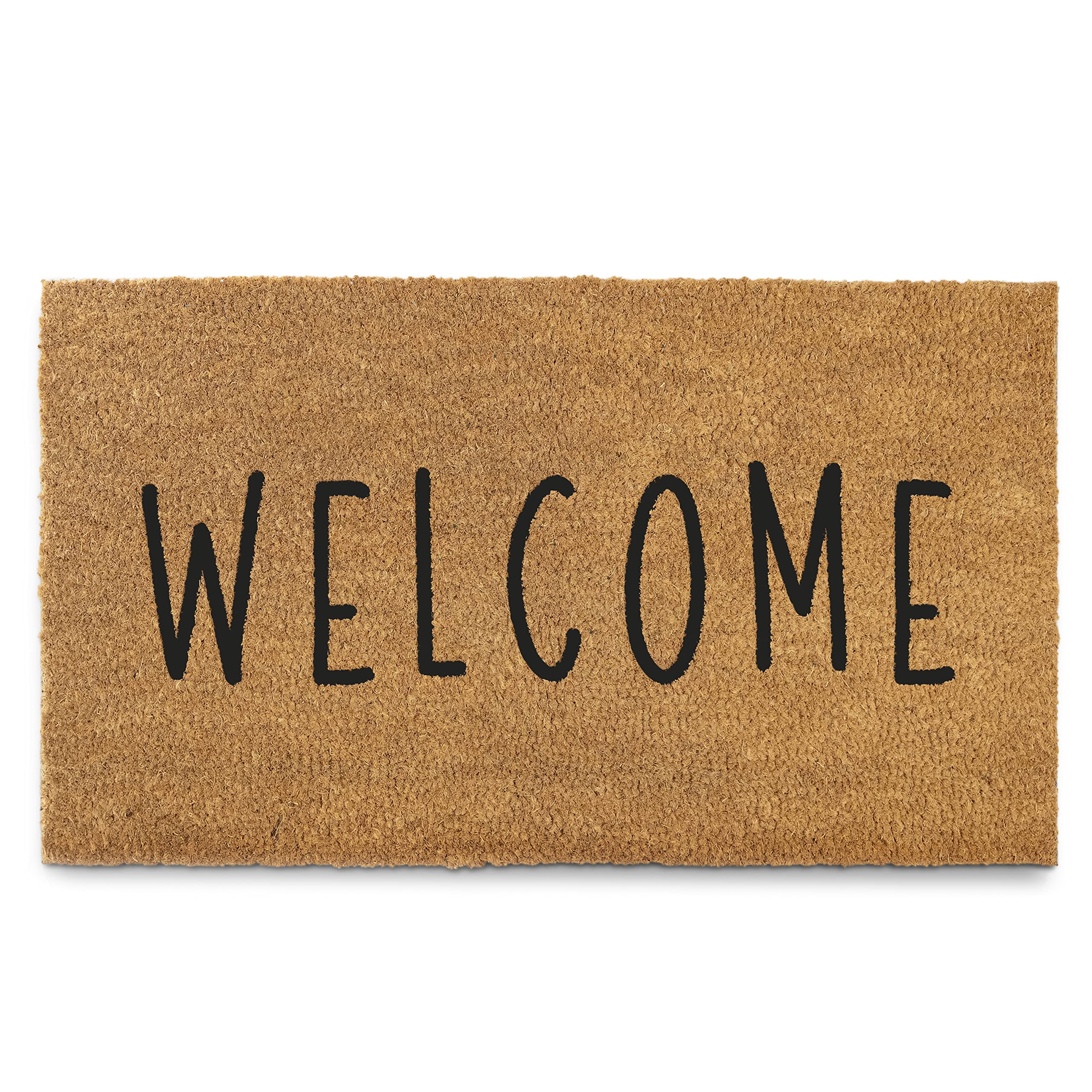 MAINEVENT Welcome Mat 30x17 at the front door boosts curb appeal with durable construction.