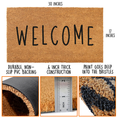 MAINEVENT coco fiber mat highlights natural texture and robust outdoor wear.
