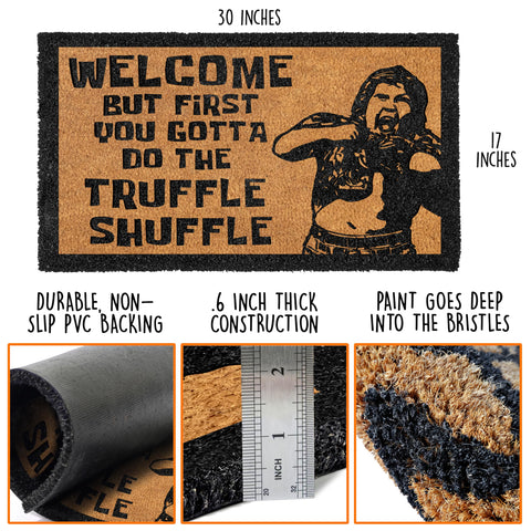 MAINEVENT welcome mat funny shuffle porch adds curb appeal for your covered patio.
