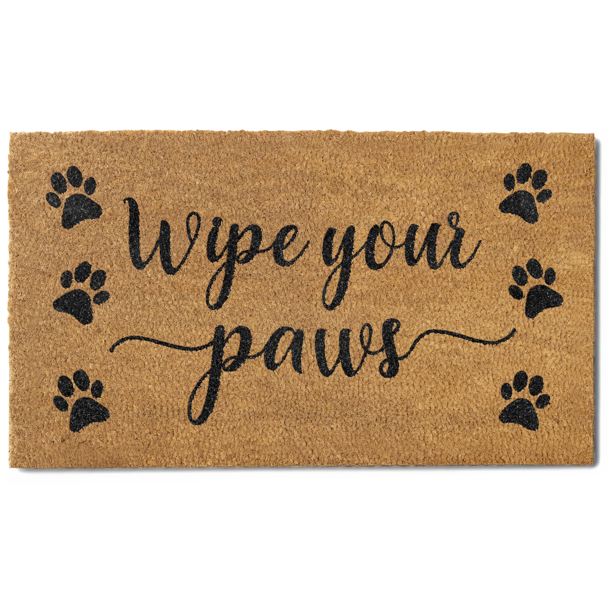 MAINEVENT Wipe Your Paws doormat outdoors provides dirt control and curb appeal.