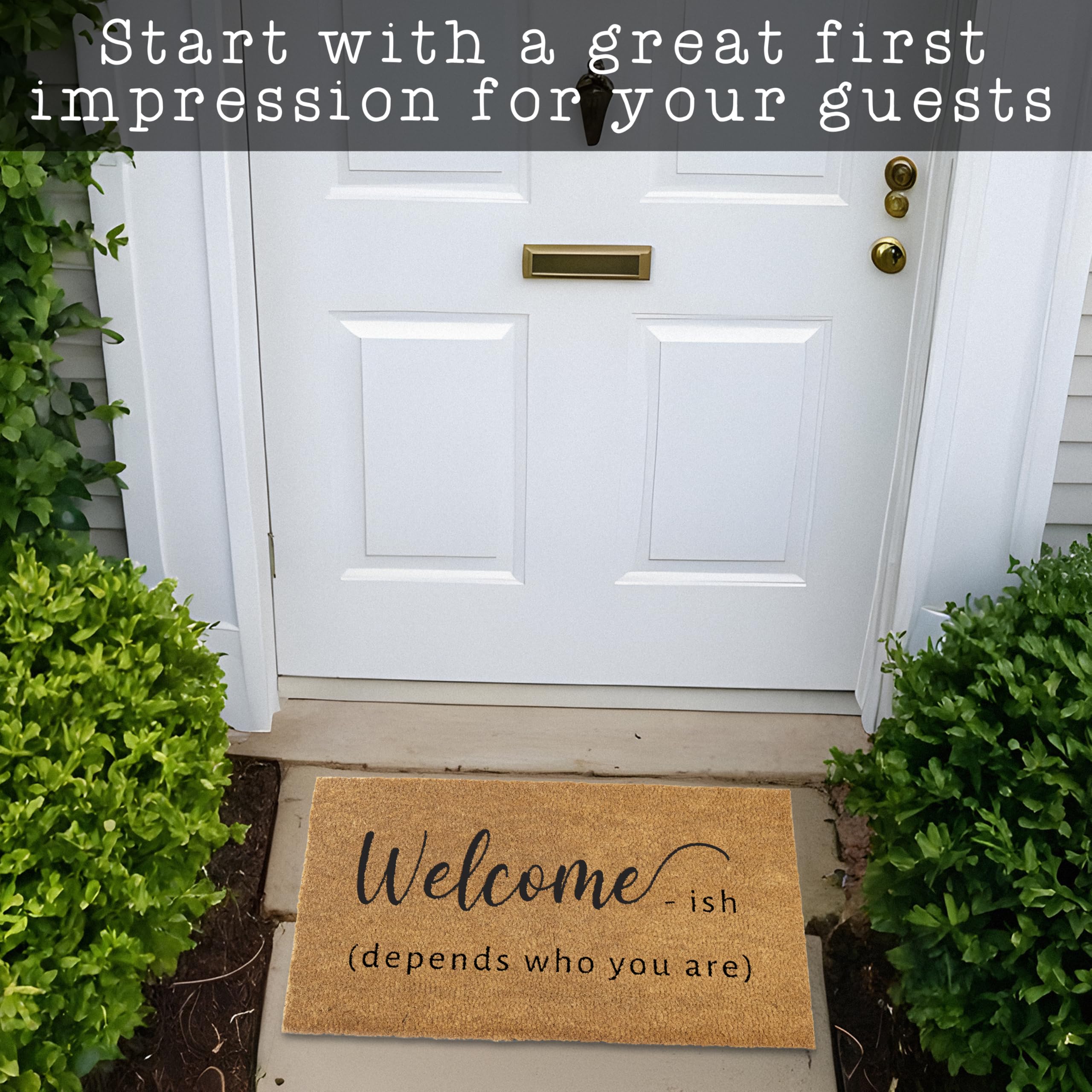MAINEVENT Easy-care mat helps reduce dirt transfer at the doorway.