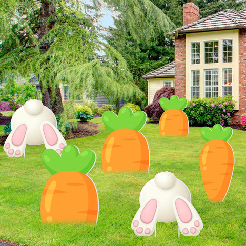 Maitys bunny yard sign small size for patios or borders.