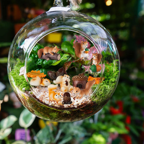 Maitys running squirrel figurine adds motion to outdoor displays