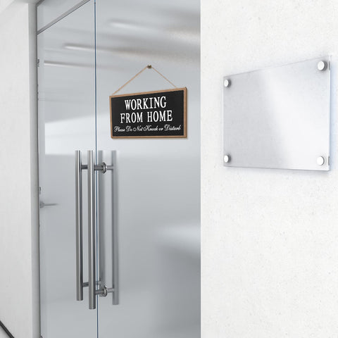 Maitys please-do-not-knock-uv print clearly communicates function while blending with decor.