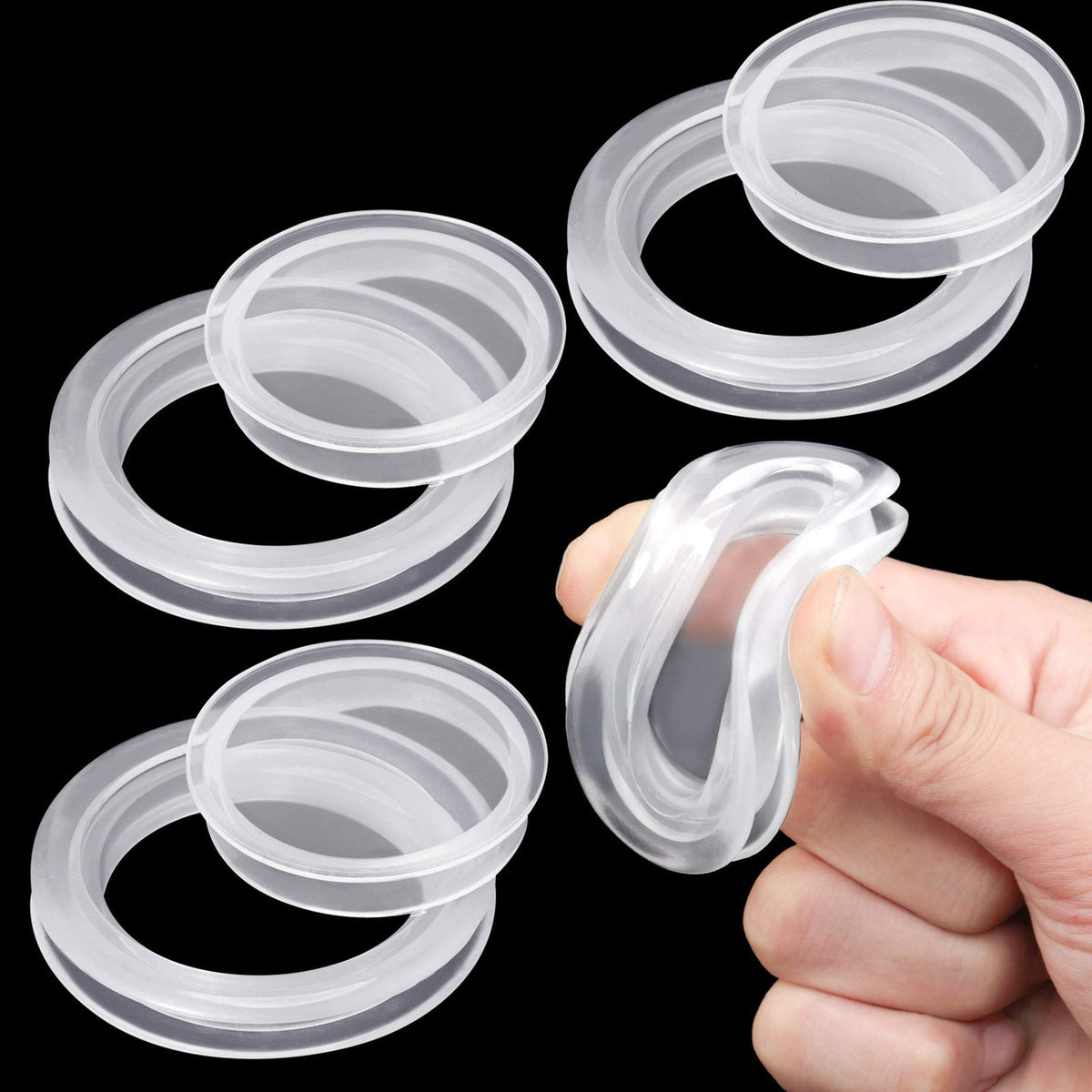 Maitys 4pc silicone umbrella hole ring set for 2-inch glass table holes.
