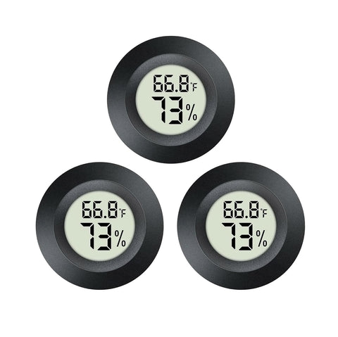 Maiweitong mini round hygrometer three-pack for reliable ambient temperature and humidity monitoring.