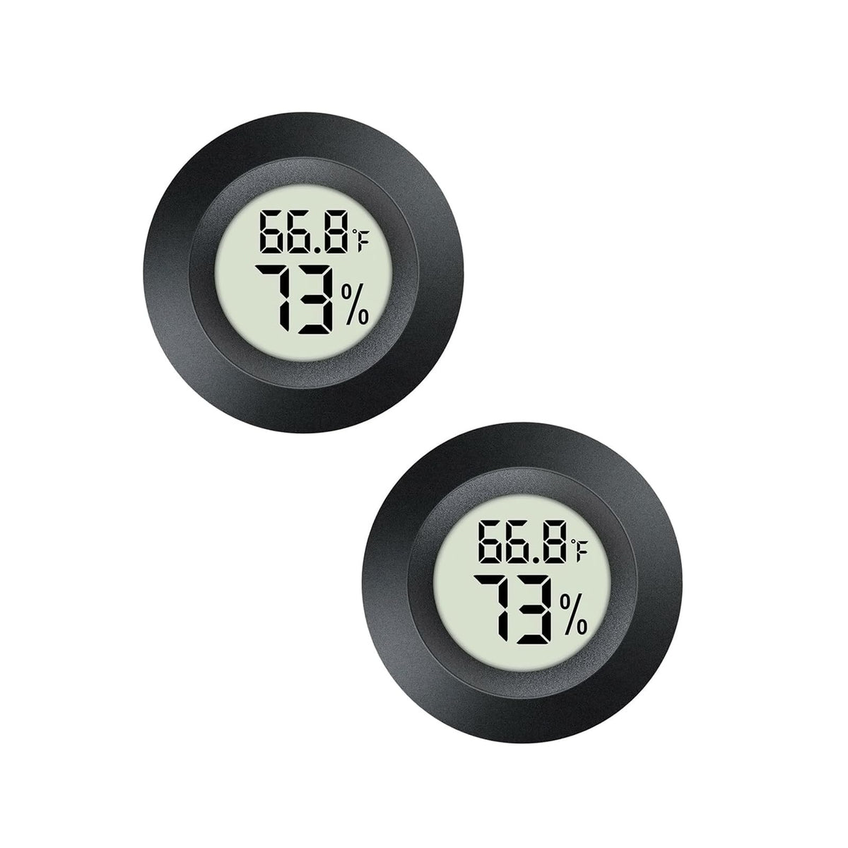 Maiweitong round digital hygrometer shows temperature and humidity for indoor accuracy.
