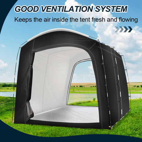 MAIZOA Bike Storage Tent durable frame and rods ensure stable shelter in wind