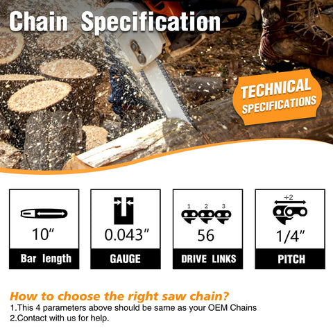 M.A.K three-pack chainsaw chain in a compact kit for flexibility