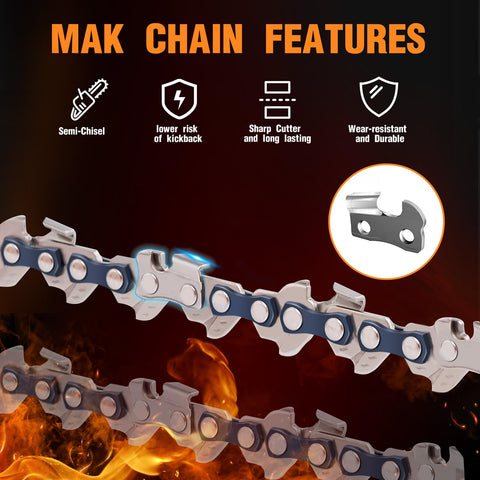 M.A.K chrome cutter edge for sharper, longer-lasting cuts