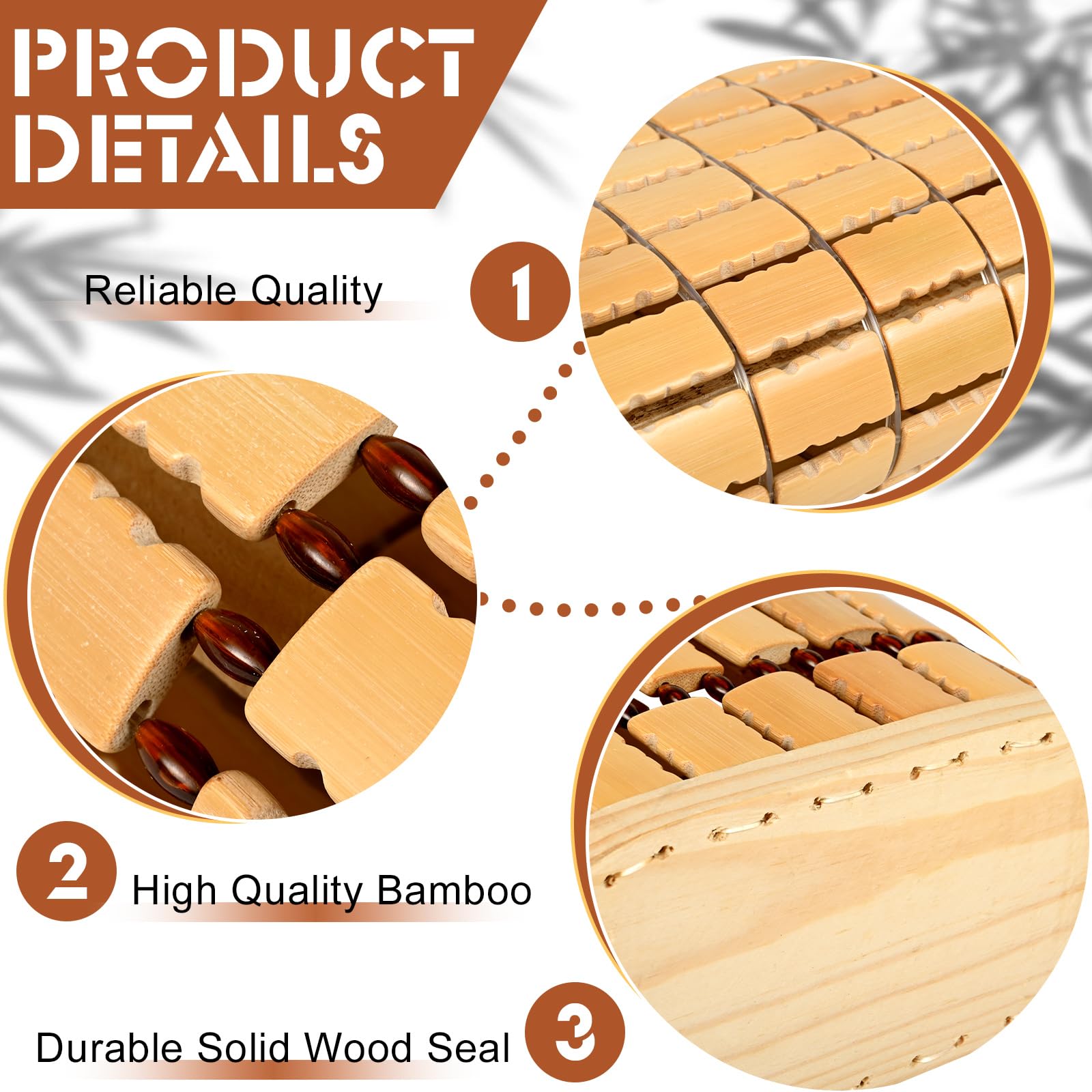 MAKCNMYM bamboo block weave hollow design promotes airflow for a refreshing touch.