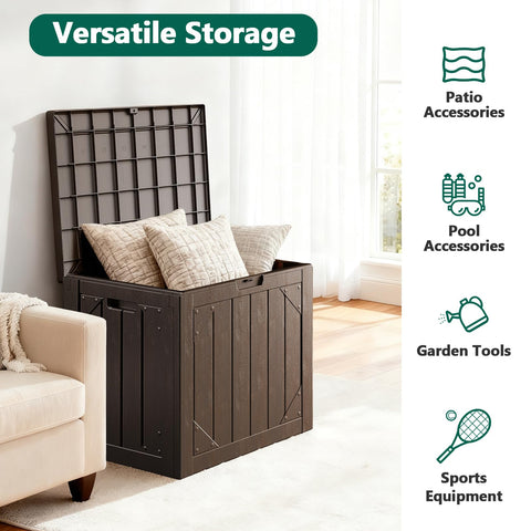 MAKE CHANGES deck and porch storage keeps outdoor spaces organized and tidy.