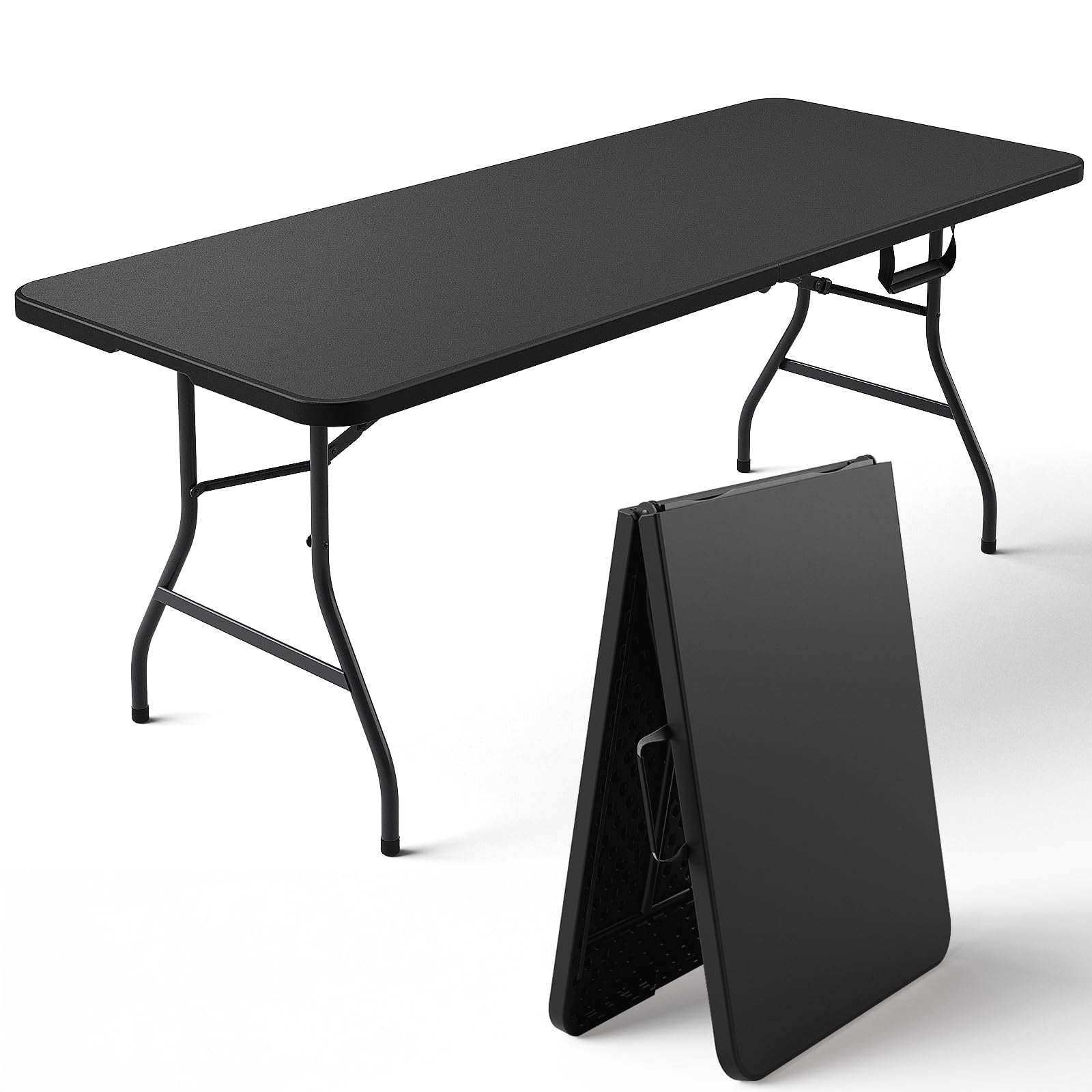 MAKE CHANGES folding table open with handle for easy transport at events.
