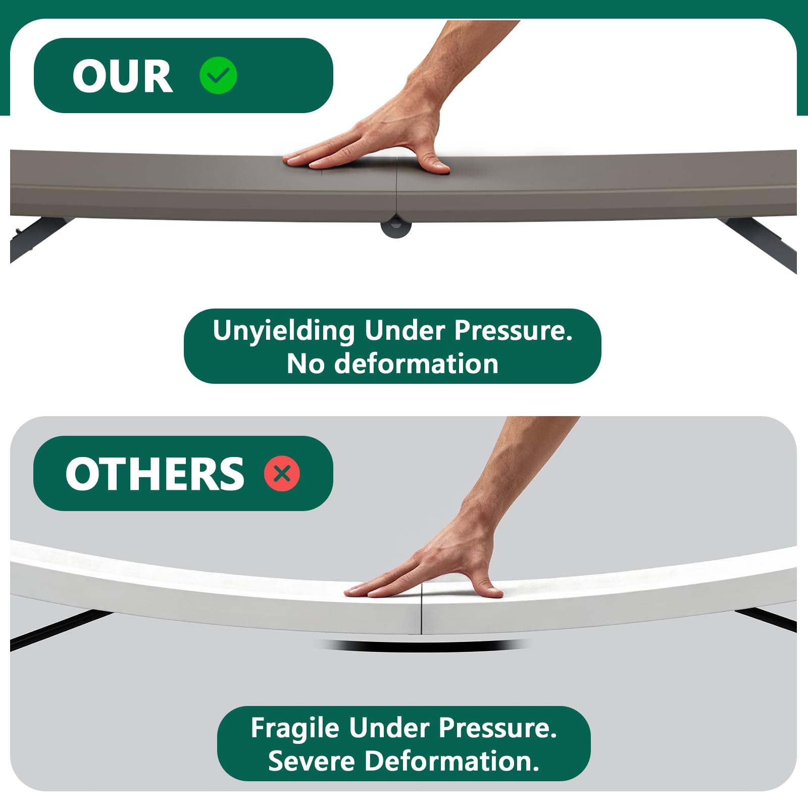 MAKE CHANGES folding table suits camping trips and DIY projects alike.