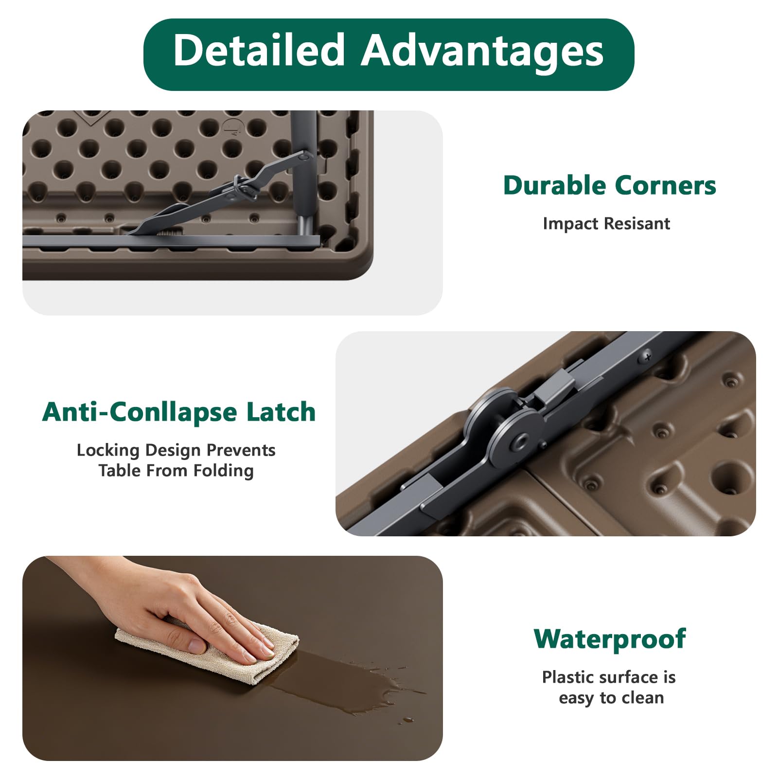Make Changes quick-fold design speeds setup and cleanup at events and camping