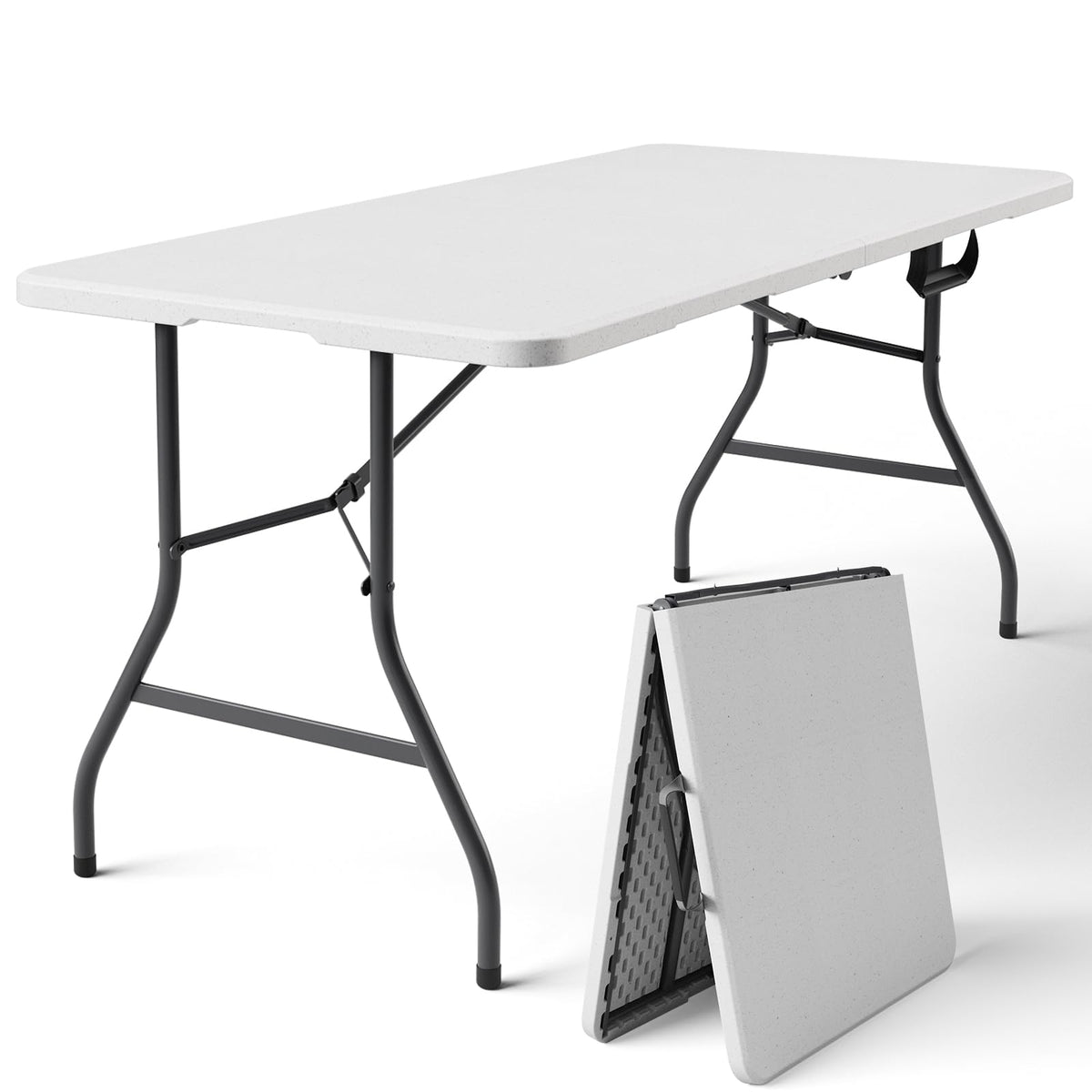 Make Changes folding table extended for versatile indoor or outdoor use.