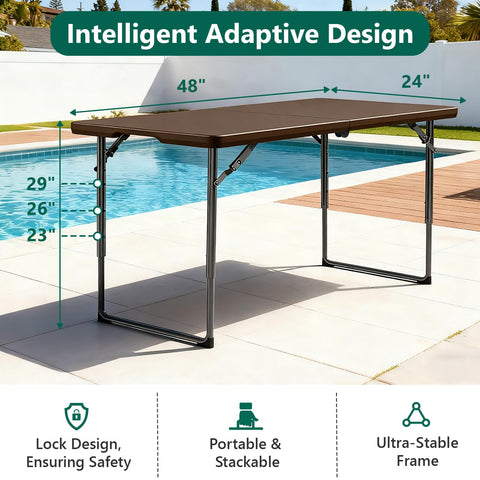 Make Changes half-fold design keeps storage compact while expanding tabletop space