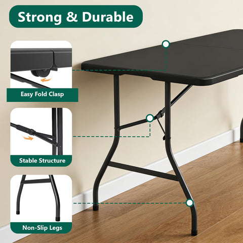 MAKE CHANGES folding table in outdoor wedding setup, stylish and sturdy.