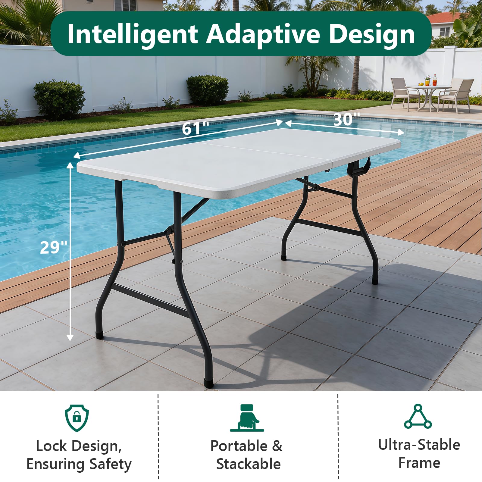 Make Changes folding table side view ready for quick events.