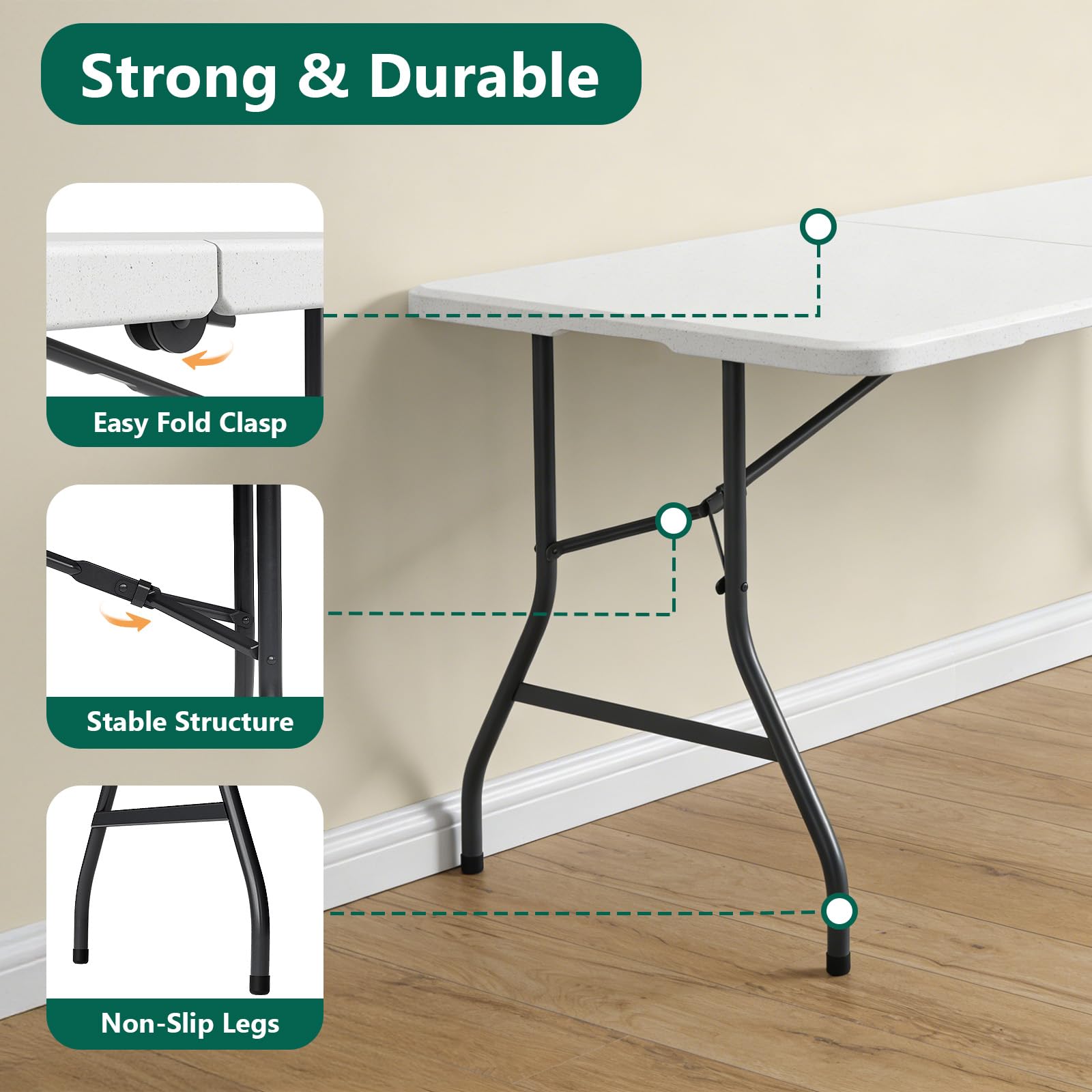 Make Changes folding table at wedding venue setup.