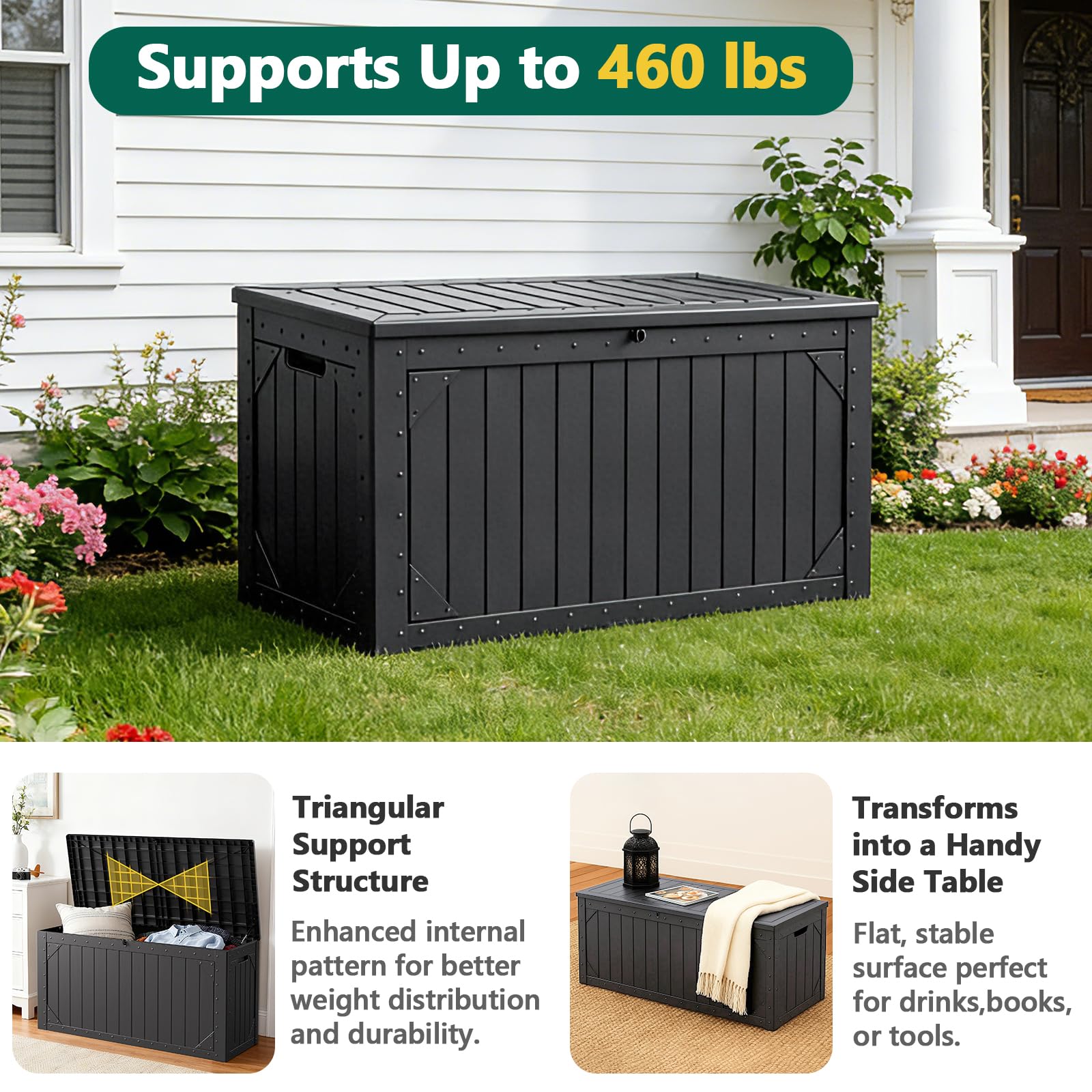 Make Changes lockable design keeps cushions and tools secure outdoors.