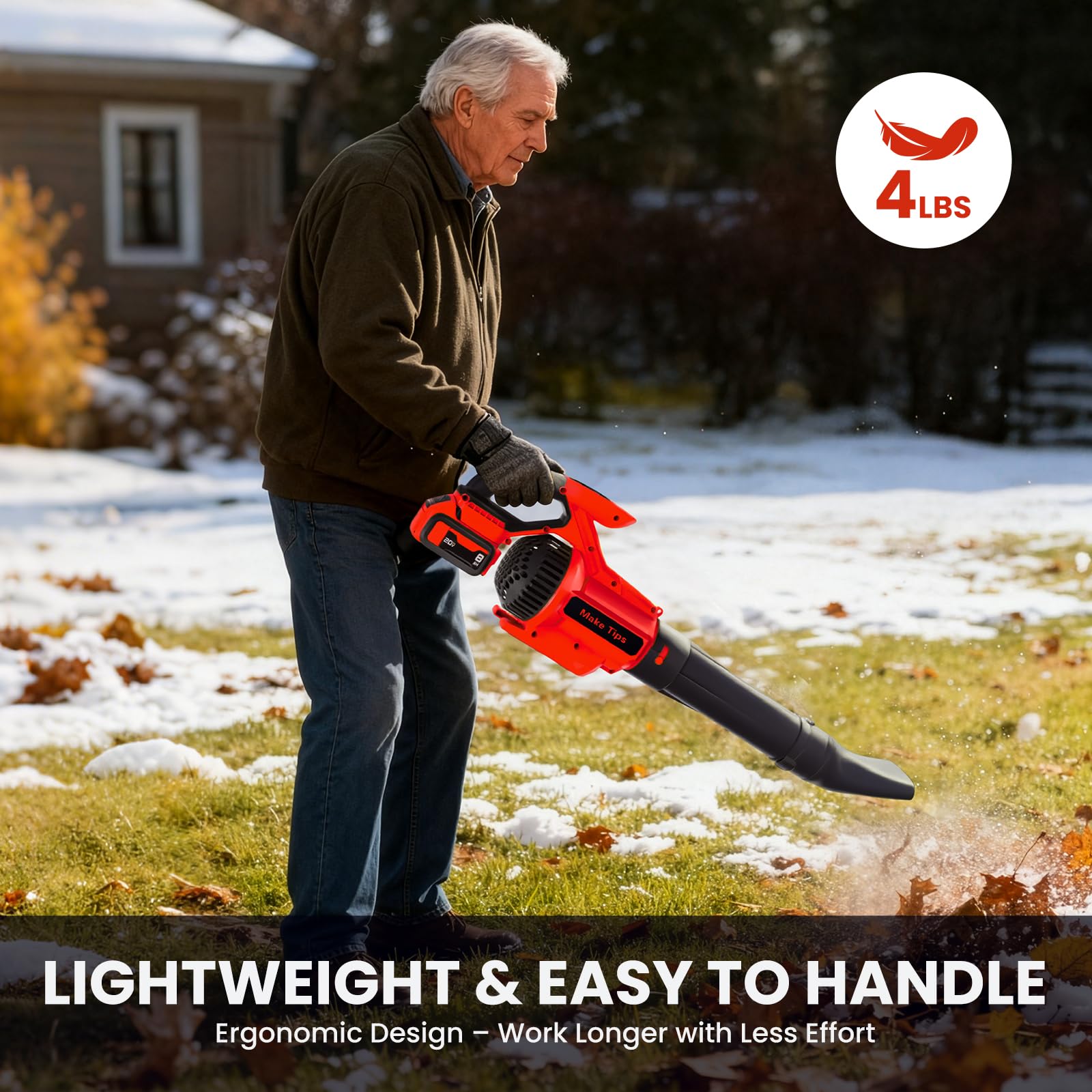 MakeTips all-season durability withstands wet leaves and light snow.