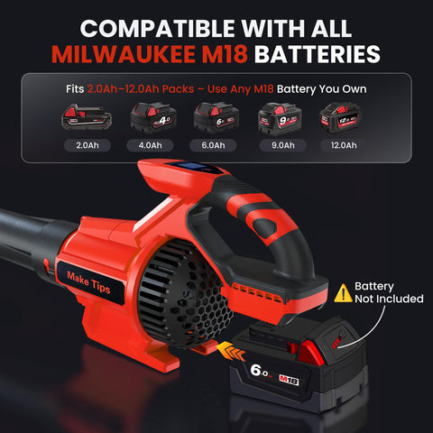 MakeTips brushless motor delivers high performance for heavy debris cleanup.