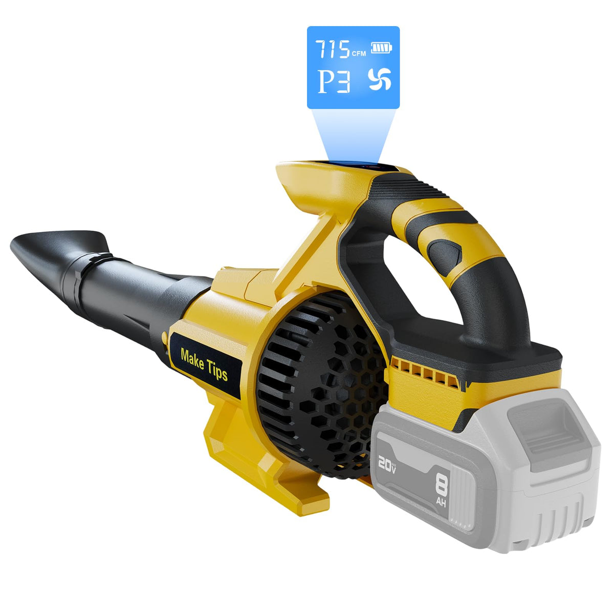 MakeTips cordless leaf blower with Dewalt battery compatibility for seamless power