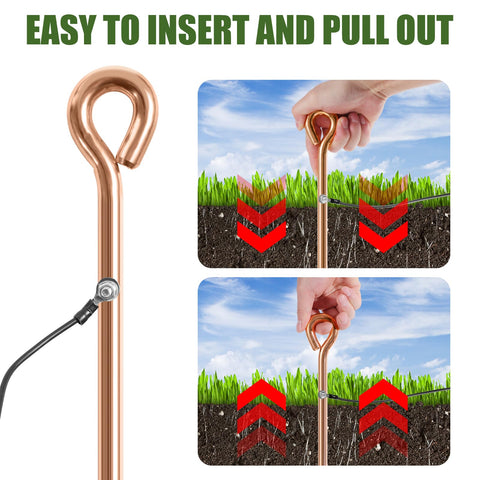 Makevivi portable grounding rod with oval design for easy insertion.
